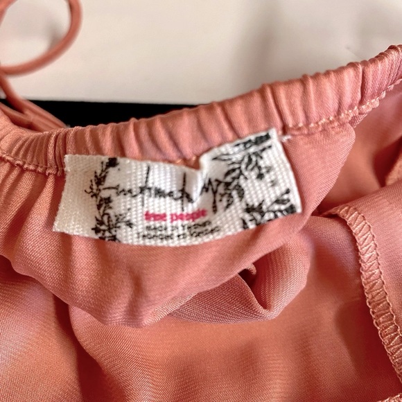 NWT Free People -Peach City Cool Midi Chemise/dress Adjustable straps  M - Picture 8 of 14